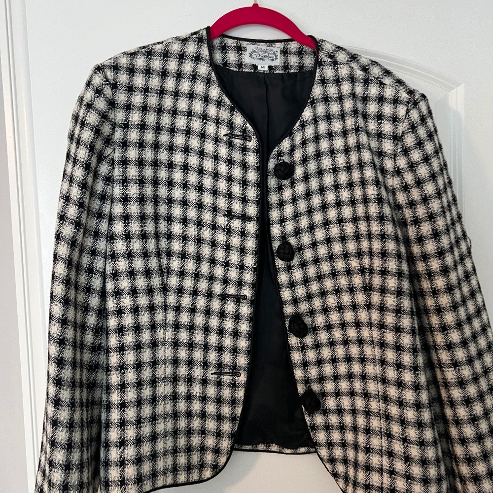 Size 14 Houndstooth Jacket- Used